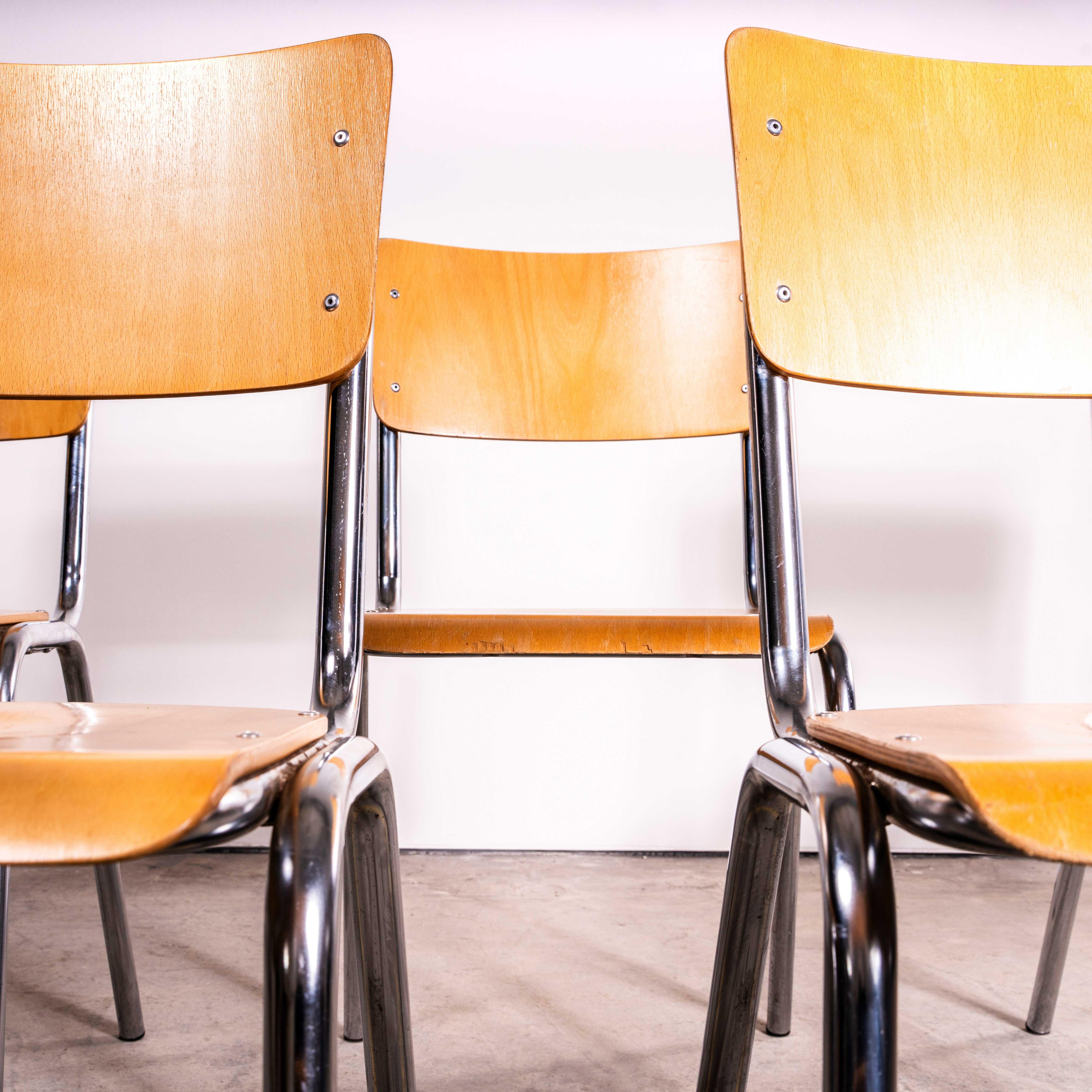 20th Century Dutch University Stacking Dining Chairs - Large Quantity Available For Sale 2