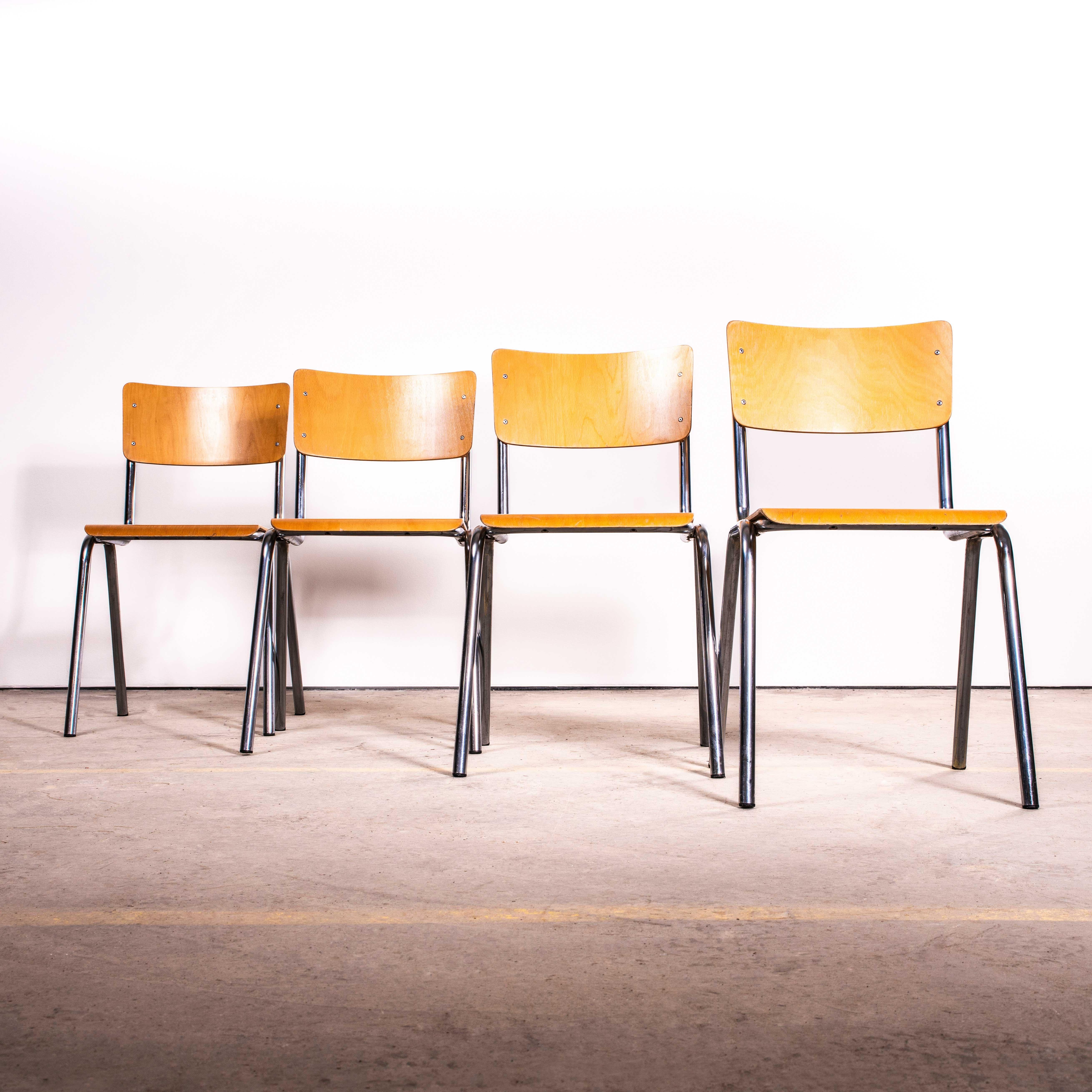 20th Century Dutch University Stacking Dining Chairs - Large Quantity Available For Sale 3