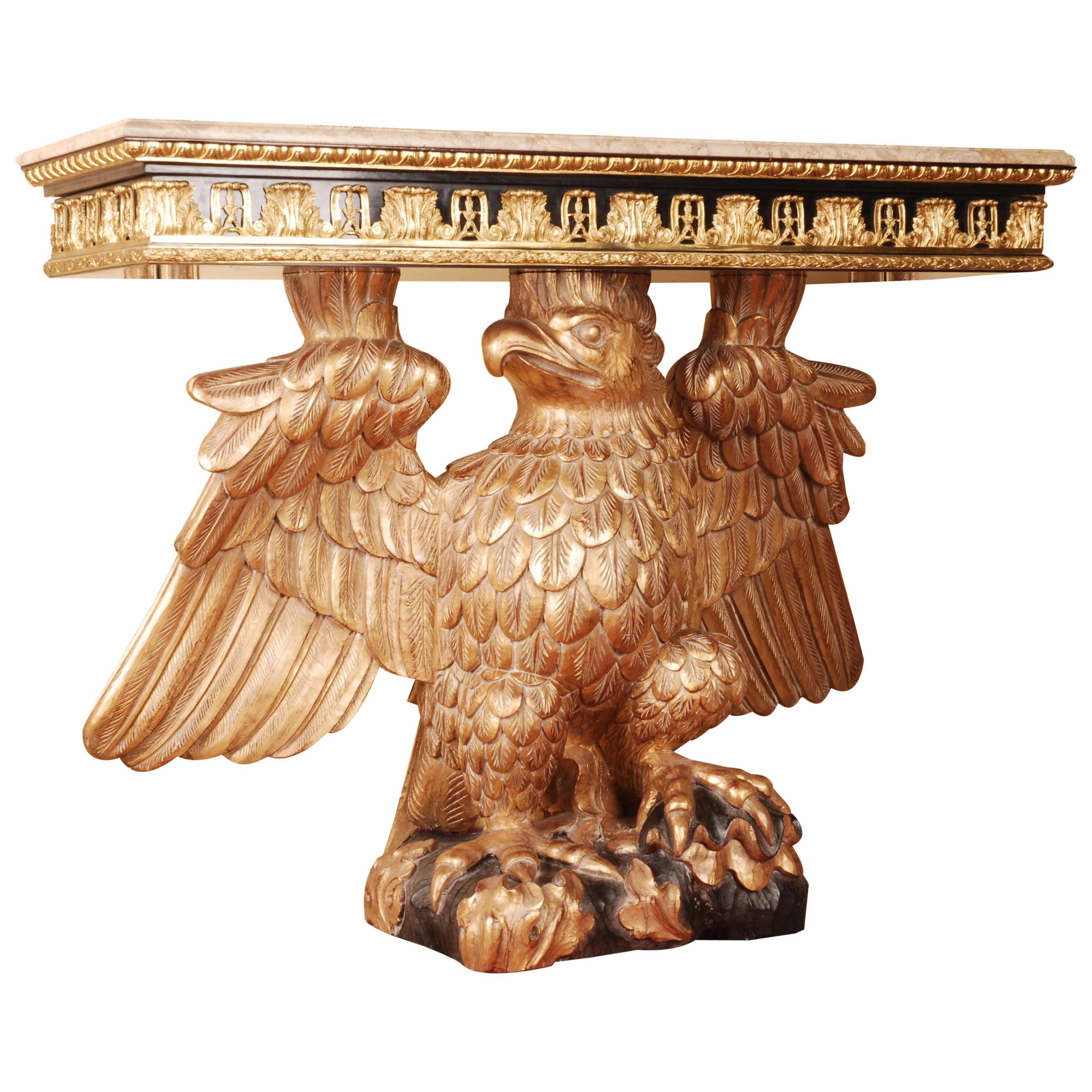 20th Century Eagle Console after a Model by William Kent For Sale