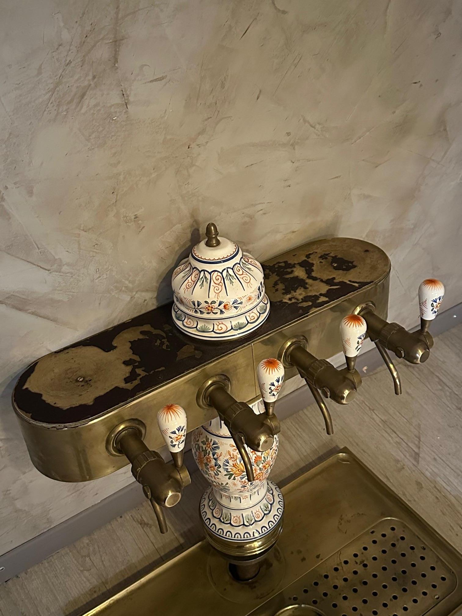 20th century Earthenware and Brass Beer Taps, 1920 6