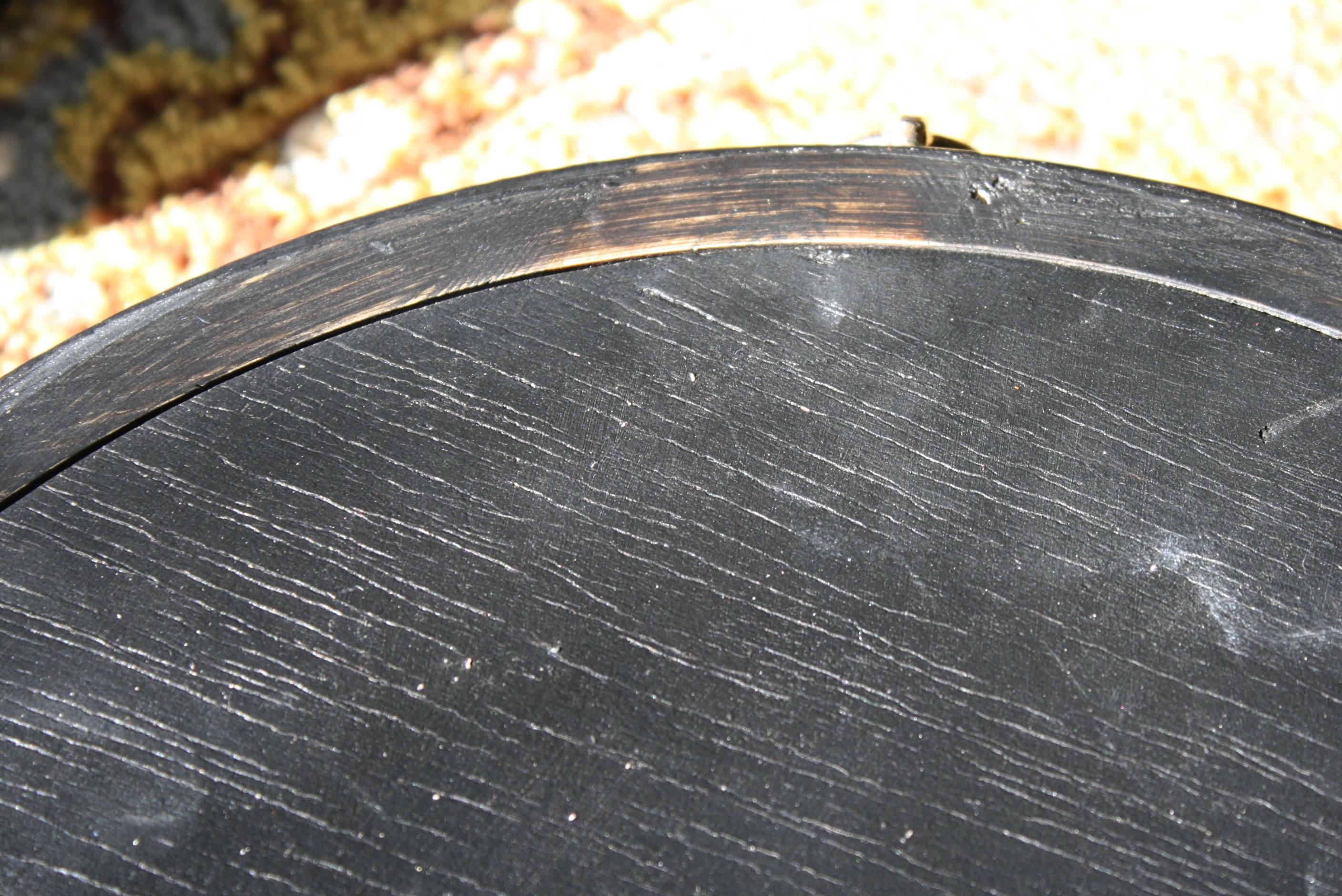 20th Century Ebonized Circular Concave Distortion Mirror 4