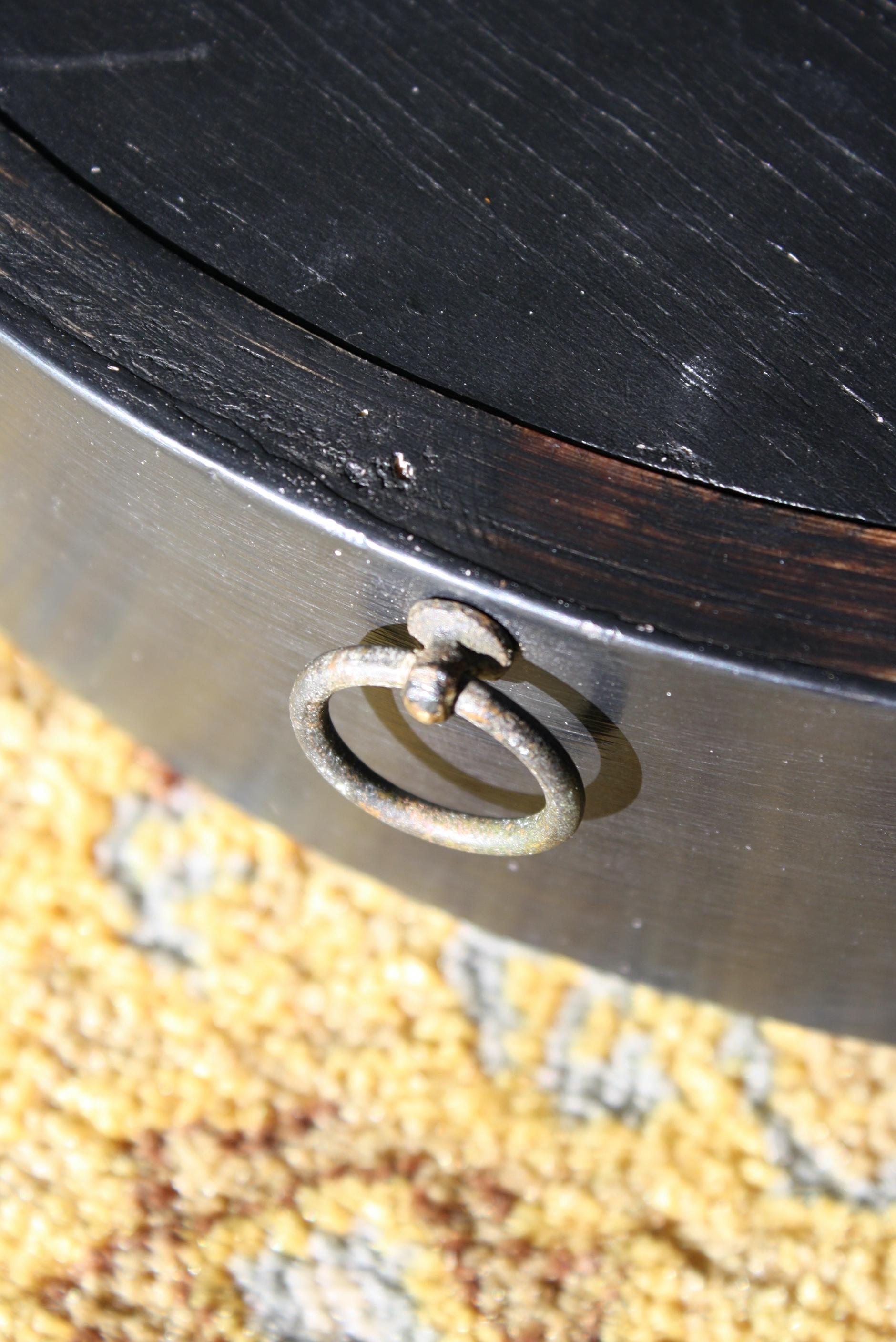 20th Century Ebonized Circular Concave Distortion Mirror 5