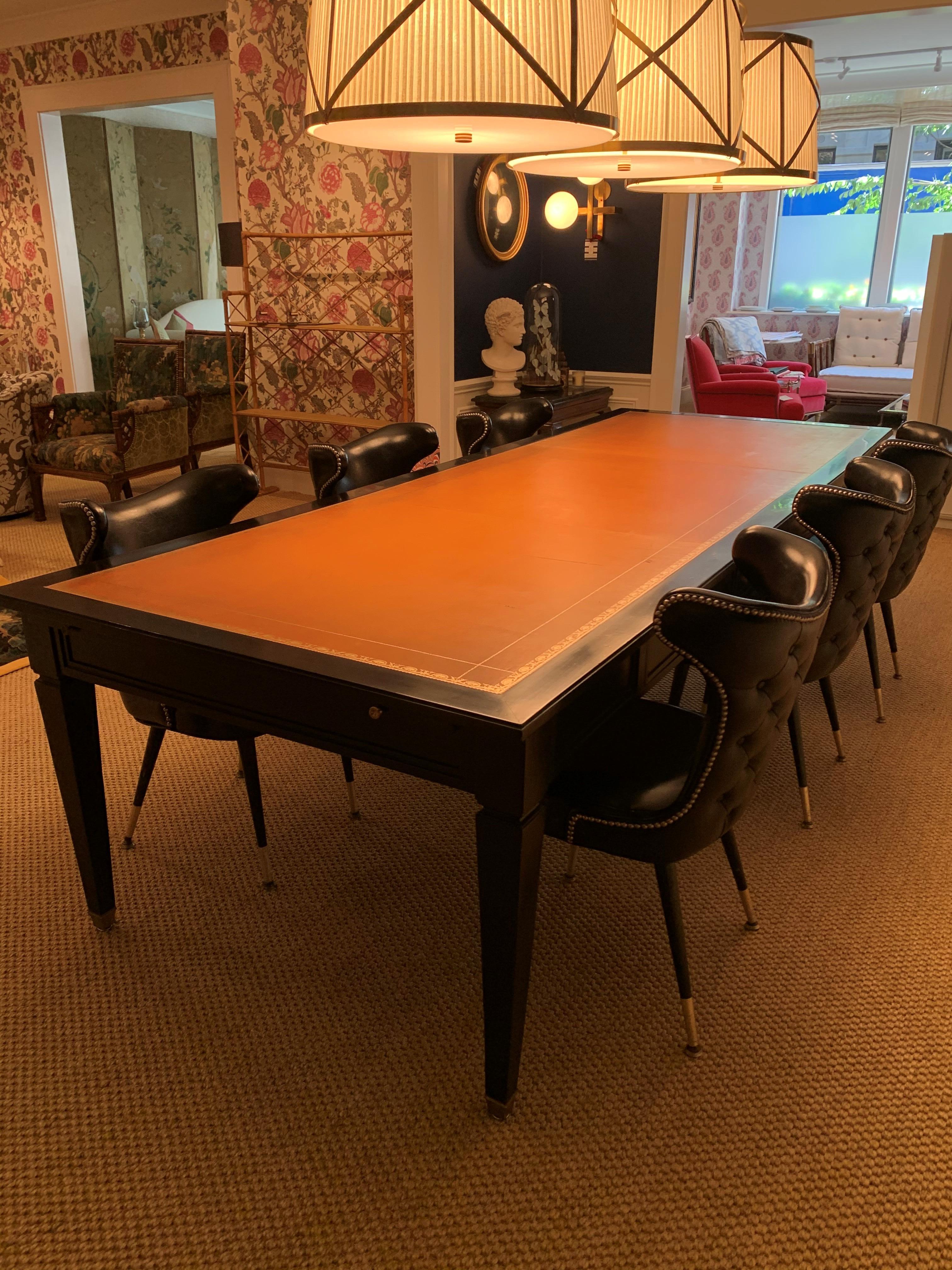 20th Century Ebonized Louis XVI Style Long Table by Maison Jansen 4