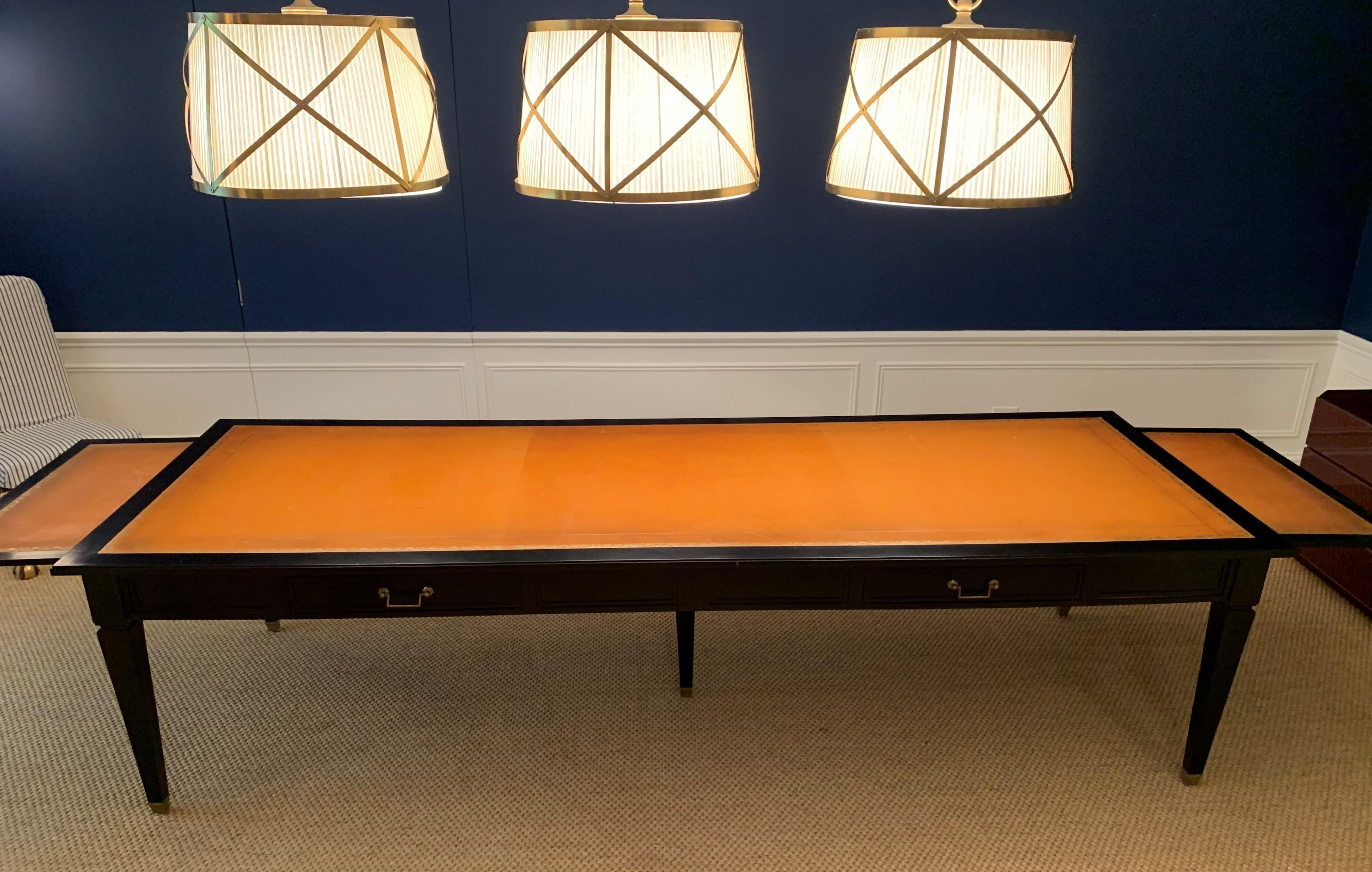 Mid-20th Century 20th Century Ebonized Louis XVI Style Long Table by Maison Jansen