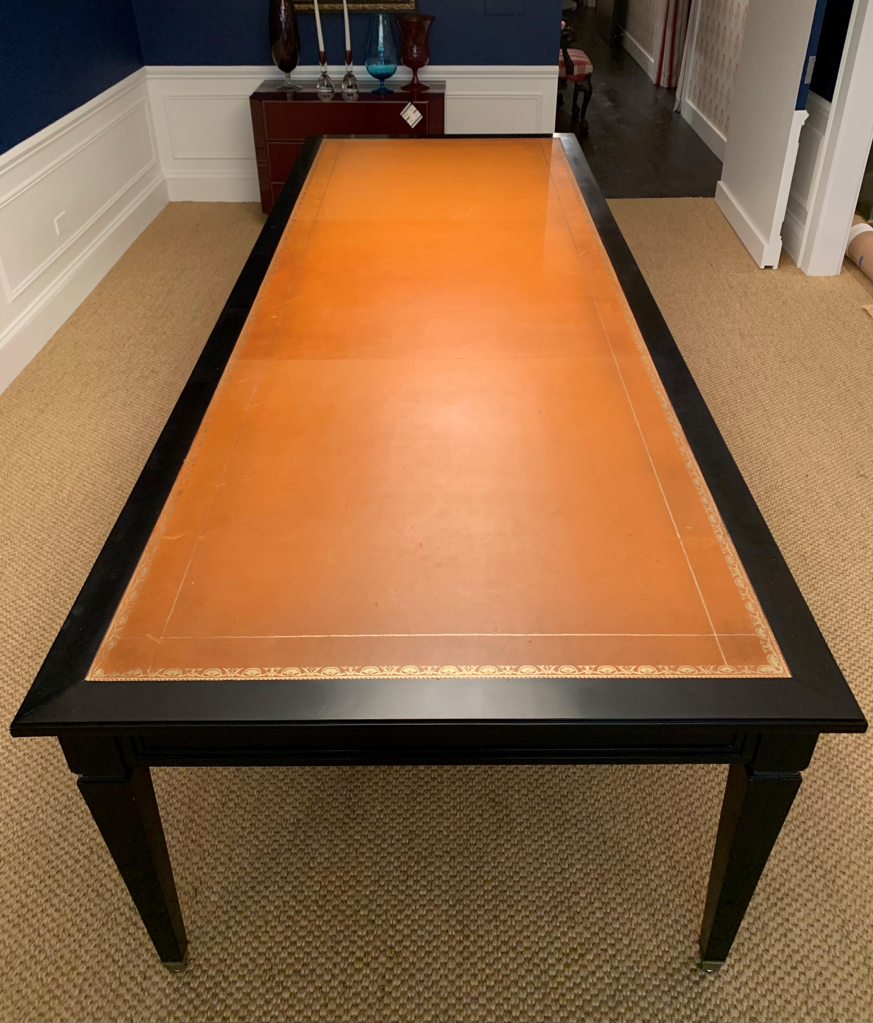 20th Century Ebonized Louis XVI Style Long Table by Maison Jansen 1