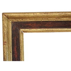 Ebonized Pine & Parcel Gilt Bullnose 9x12 Picture Frame