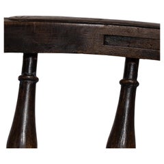 20th Century Ebonized Wood Curious Bench with Upholstered Seat