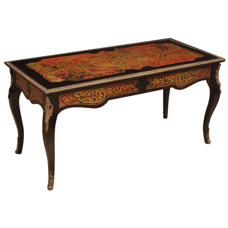 20th Century Ebonized Wood with Bronze French Louis XV Style Coffee Table, 1970