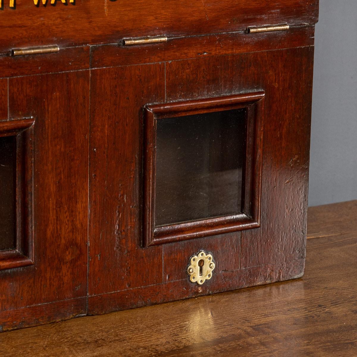 20th Century Edwardian English Mahogany Train Station Mailbox, circa 1910 5