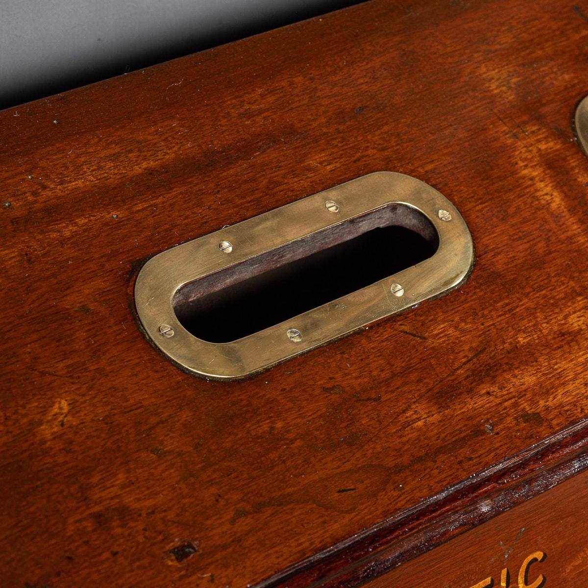 20th Century Edwardian English Mahogany Train Station Mailbox, circa 1910 6