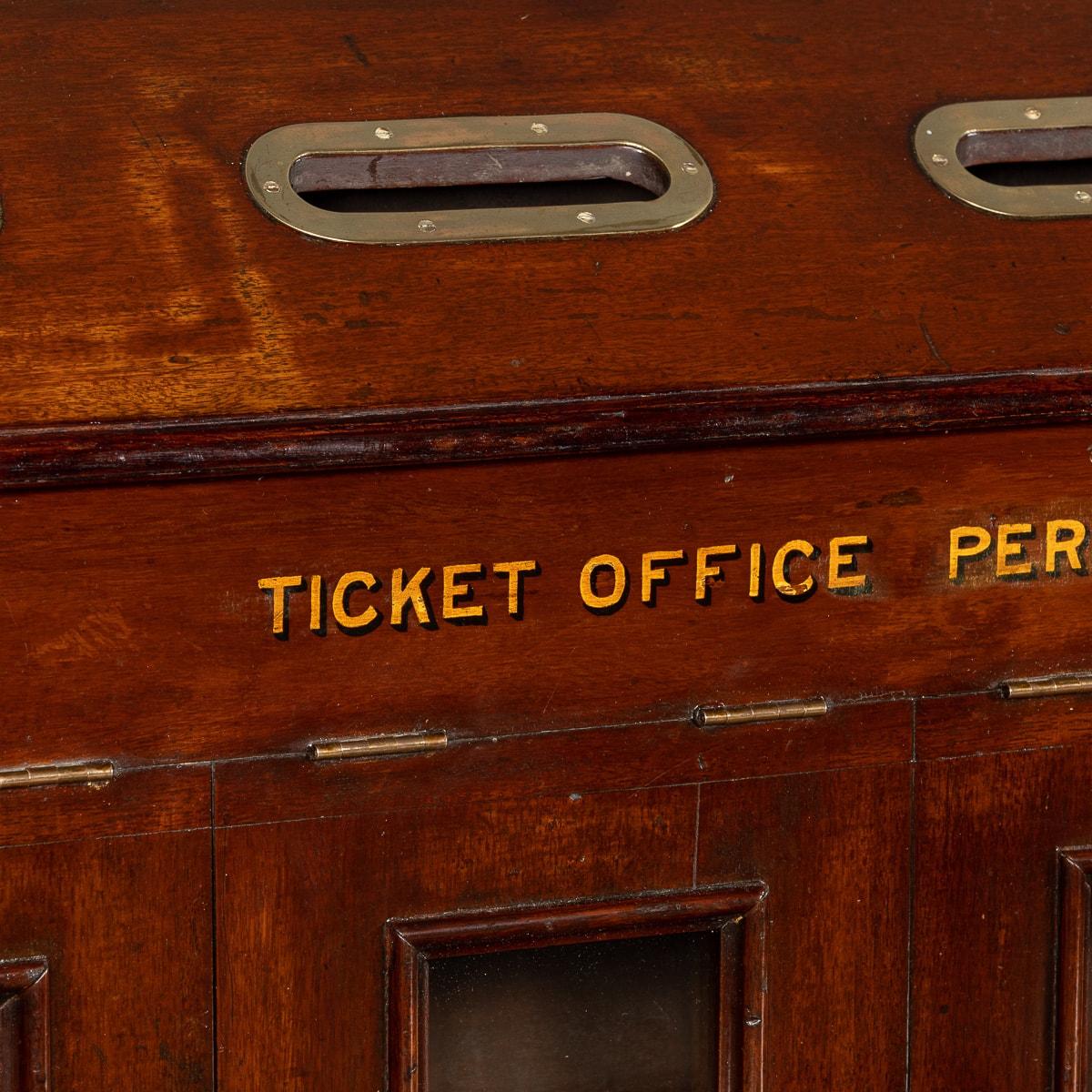 20th Century Edwardian English Mahogany Train Station Mailbox, circa 1910 2