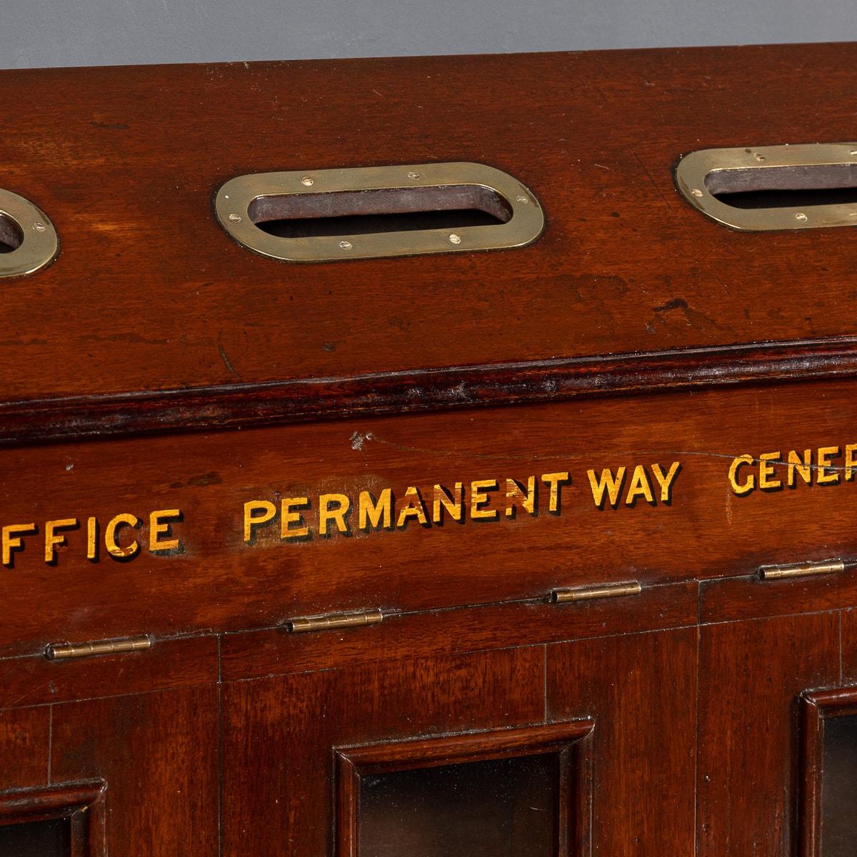 20th Century Edwardian English Mahogany Train Station Mailbox, circa 1910 3