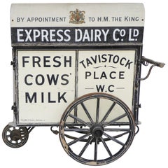 Antique 20th Century Edwardian Hand Pulled Milk Cart "By Appointment to H.M the King"