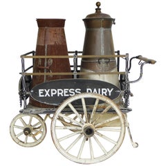 Used 20th Century Edwardian Hand Pulled Milk Cart "by Appointment to H.M the King"