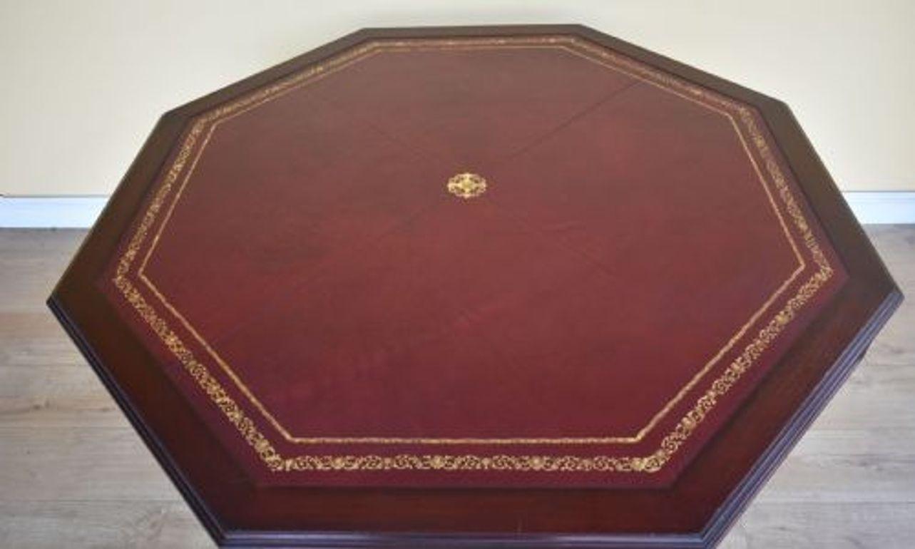 20th Century Edwardian Mahogany Drum Table For Sale 1