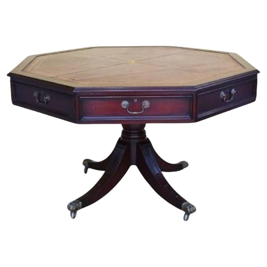 20th Century Edwardian Mahogany Drum Table