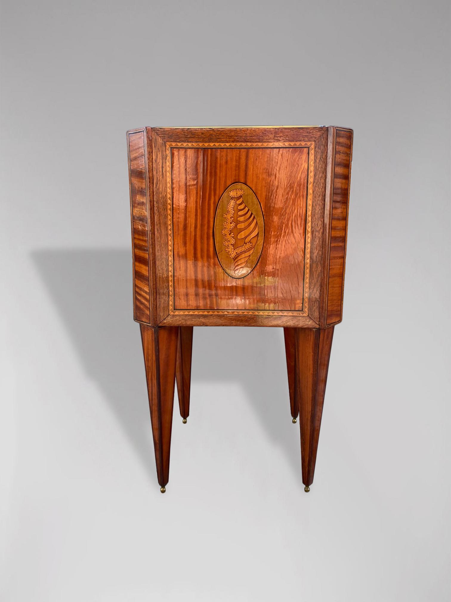 20th Century Edwardian Period Mahogany and Marquetry Jardinière In Good Condition In Petworth,West Sussex, GB