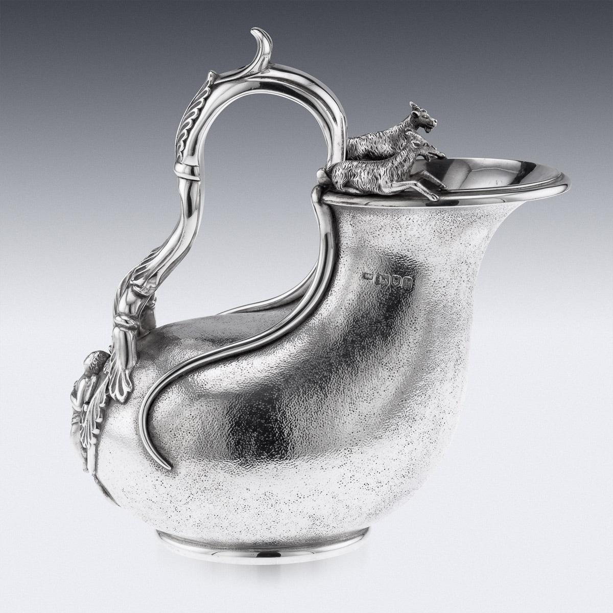 20th Century Edwardian Solid Silver Askos Jug, Hunt & Roskell, London, c.1905 1