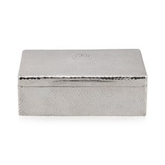20th Century Edwardian Solid Silver Cigar Box, Birmingham, circa 1906