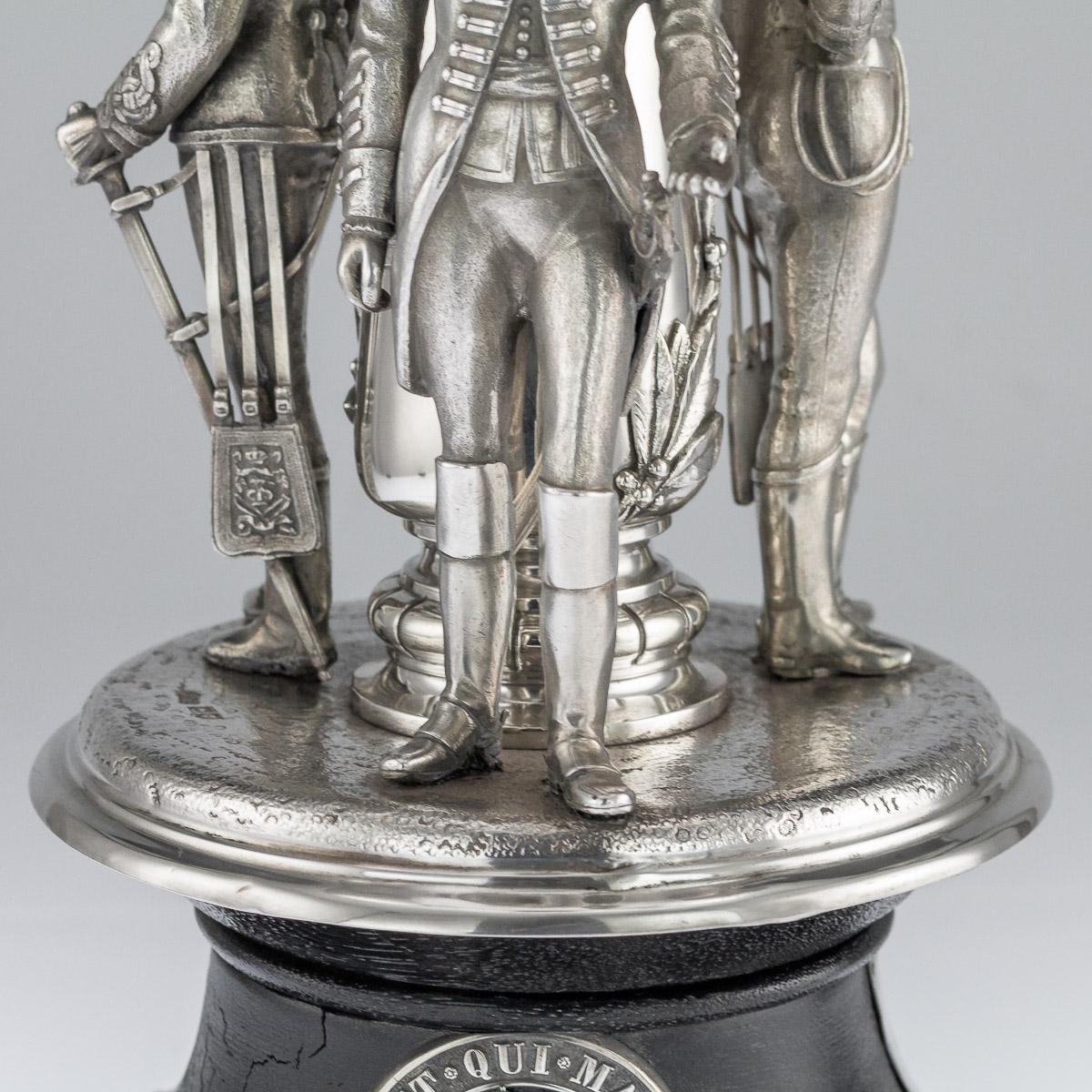 20th Century Edwardian Solid Silver 'Kings Hussars' Centrepiece circa 1914 8