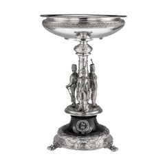 20th Century Edwardian Solid Silver 'Kings Hussars' Centrepiece circa 1914