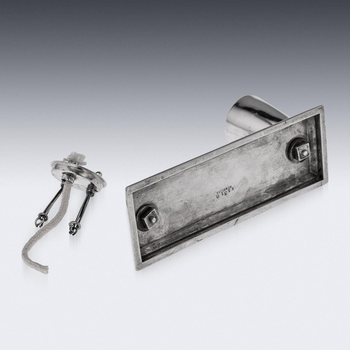 20th Century Edwardian Solid Silver Pipe Shaped Table Lighter, Sheffield, c 1906 For Sale 4