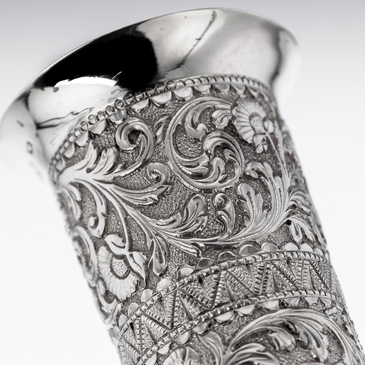 Copa de medida de aguardiente de plata maciza eduardiana del siglo XX, Londres, c.1901 en venta 5