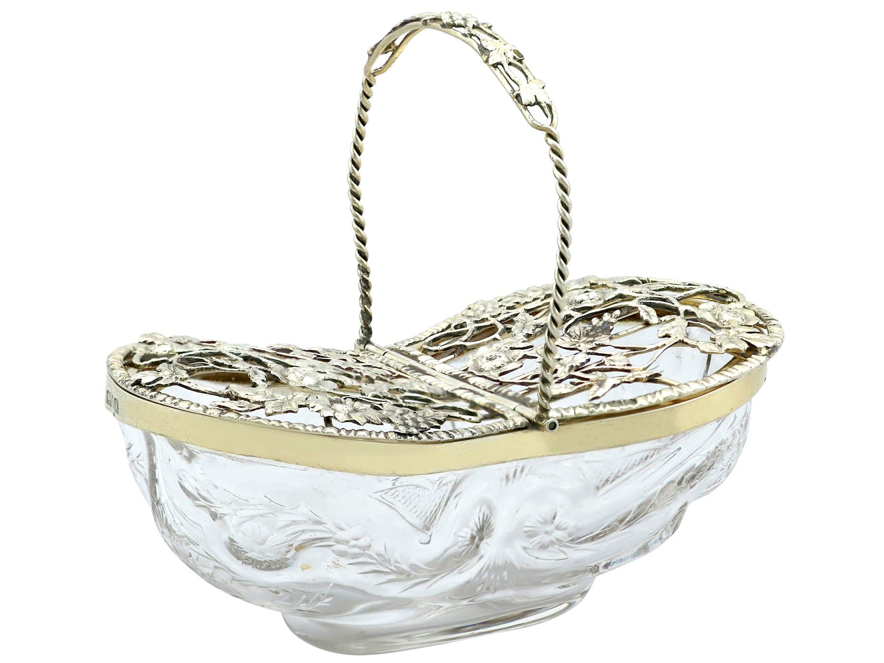 20th Century Edwardian Sterling Silver Potpourri Basket  For Sale 2