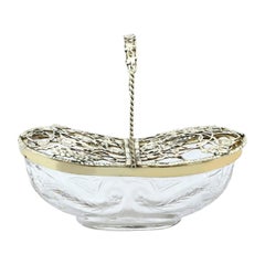 Cestino per potpourri in argento sterling del 20° secolo Edwardiano