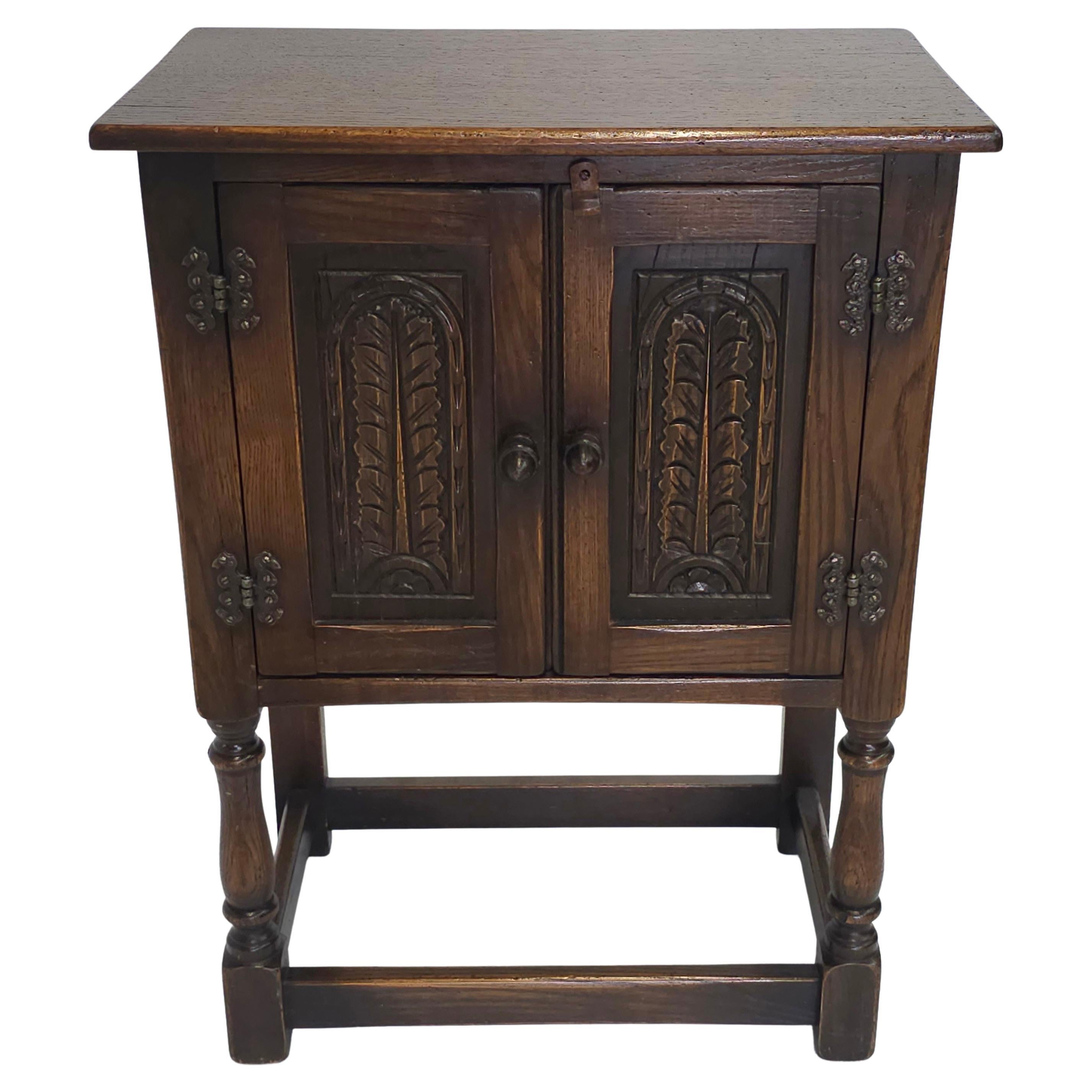 20th Century Edwardian Style Dark Oak Side Cabinet
