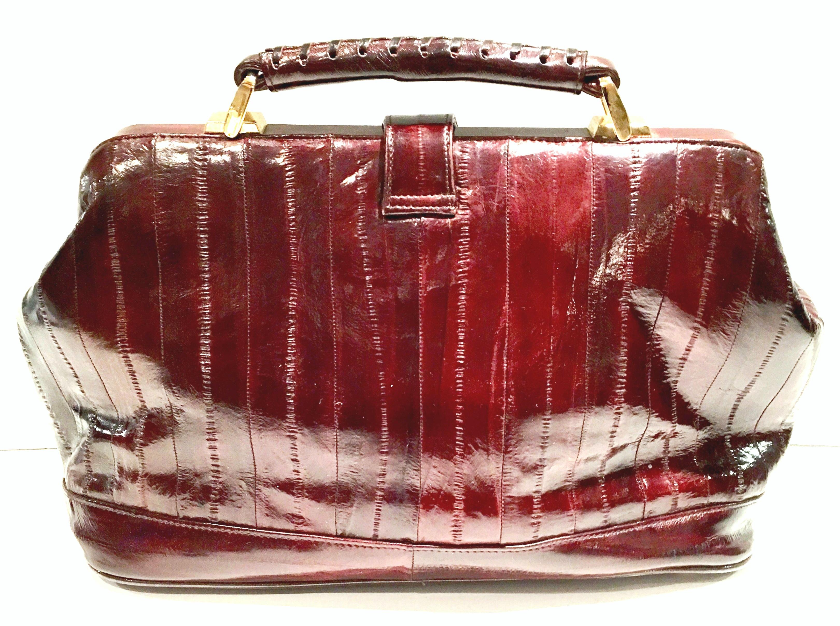Black 20th Century Eel Skin Oxblood 