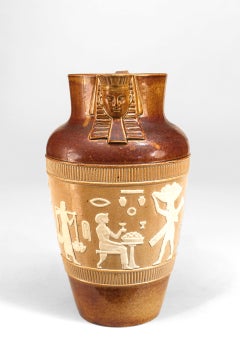 20th Century Egyptian Revival Brown Pitcher