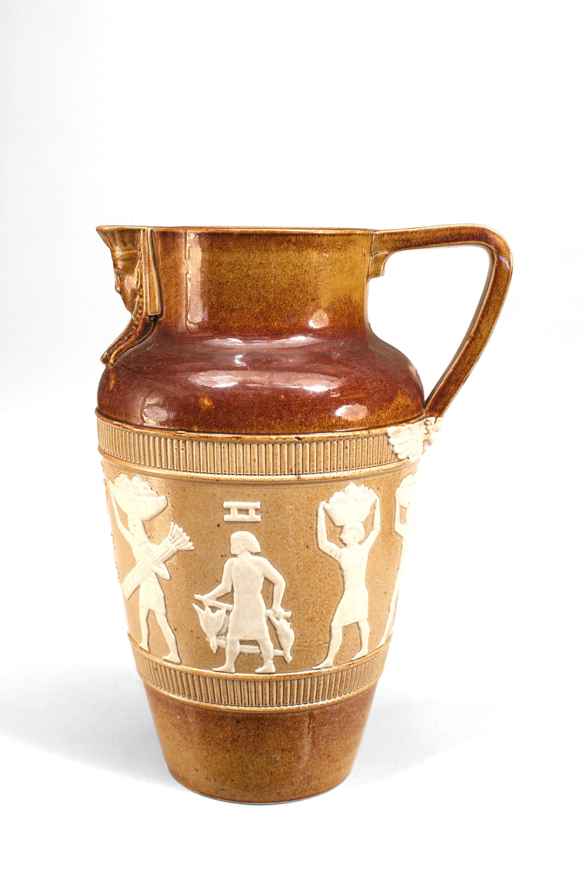 20th Century Egyptian Revival Brown Pitcher For Sale 1