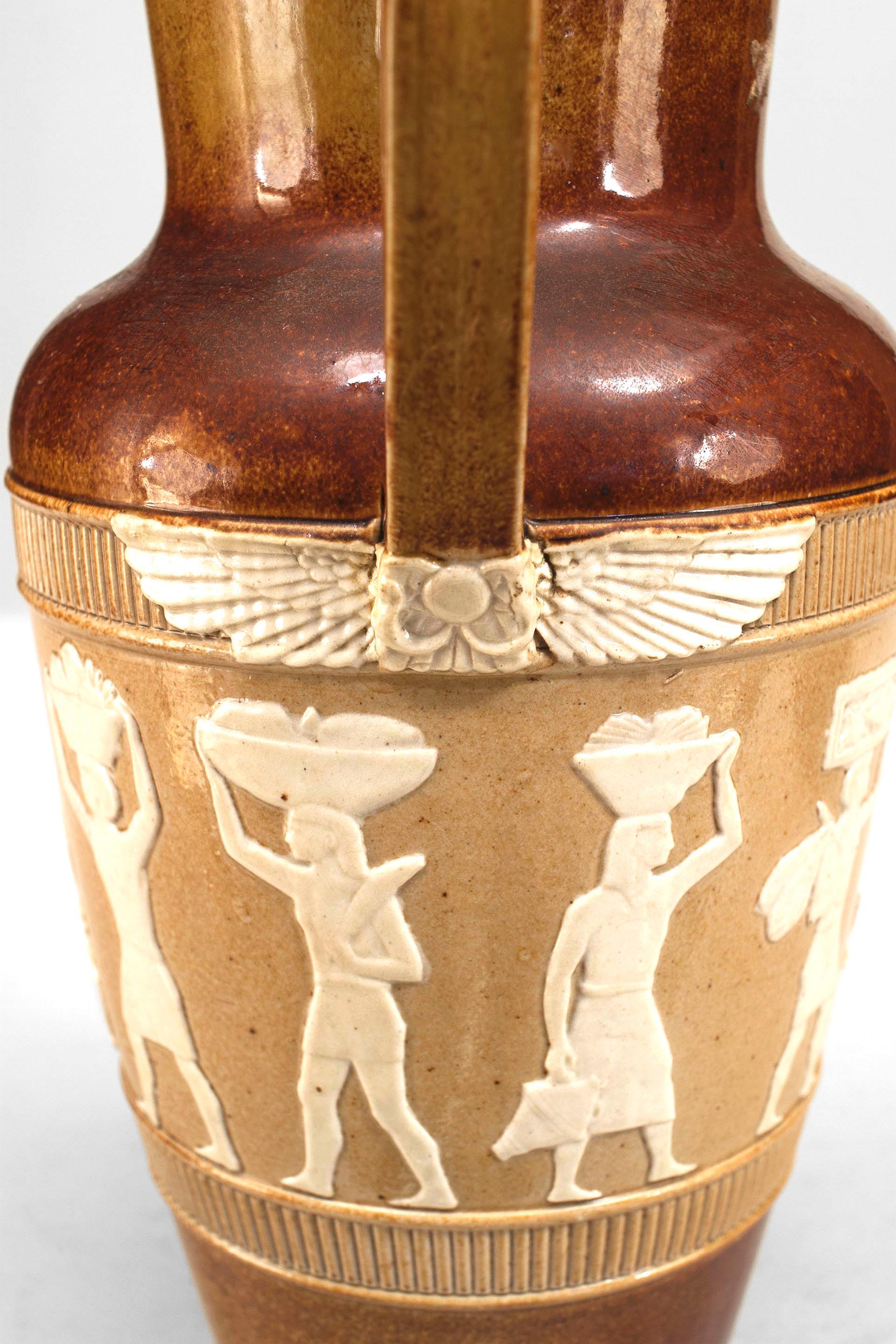 20th Century Egyptian Revival Brown Pitcher For Sale 2
