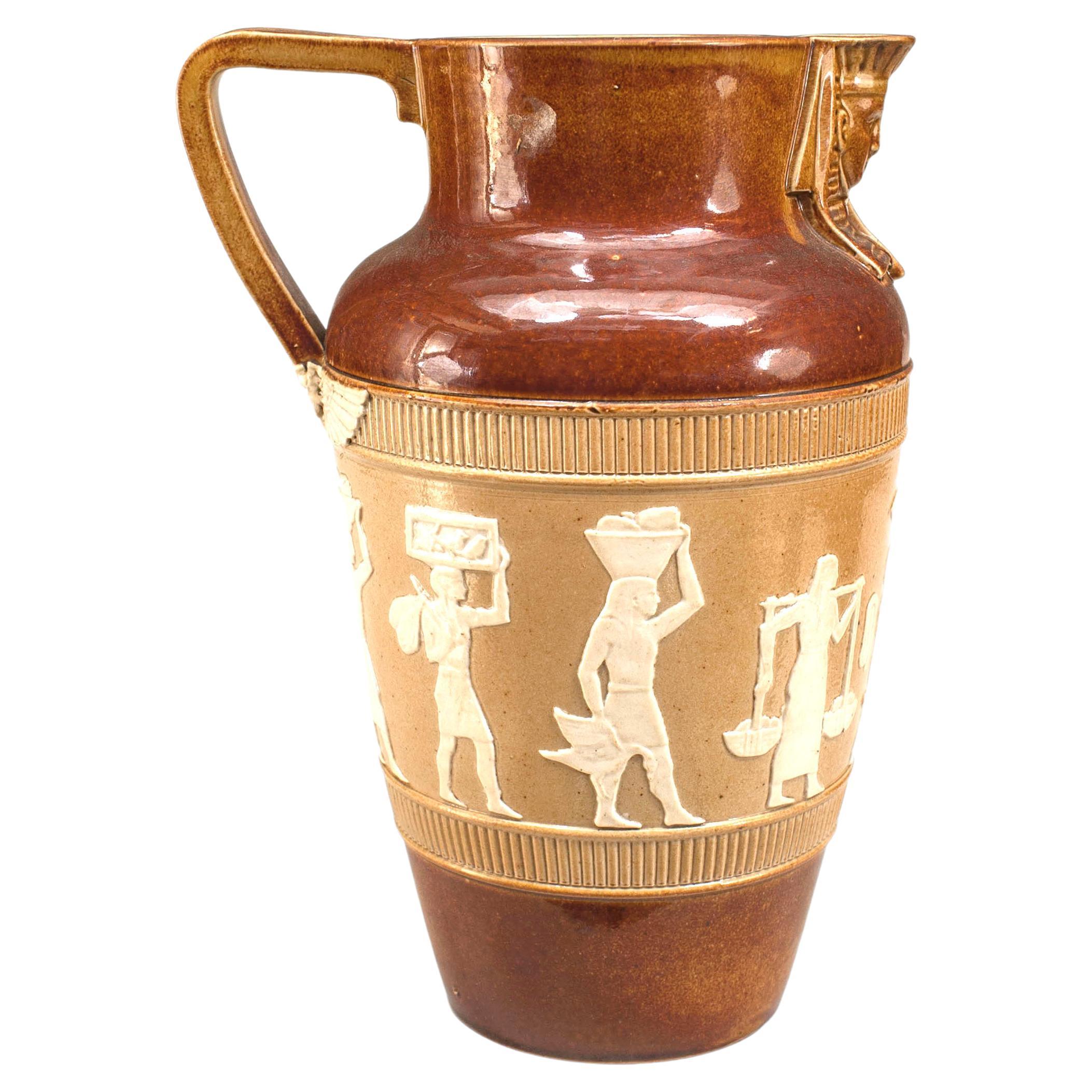 20th Century Egyptian Revival Brown Pitcher For Sale