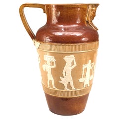 20th Century Egyptian Revival Brown Pitcher