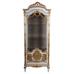 Vintage 20th Century Elegant French Louis XVI Style Showcase