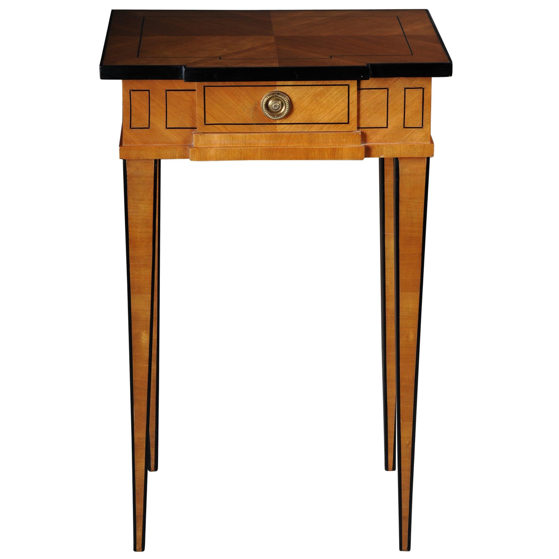 20th Century Elegant Side Table in Classicistic Style, Cherrywood For Sale