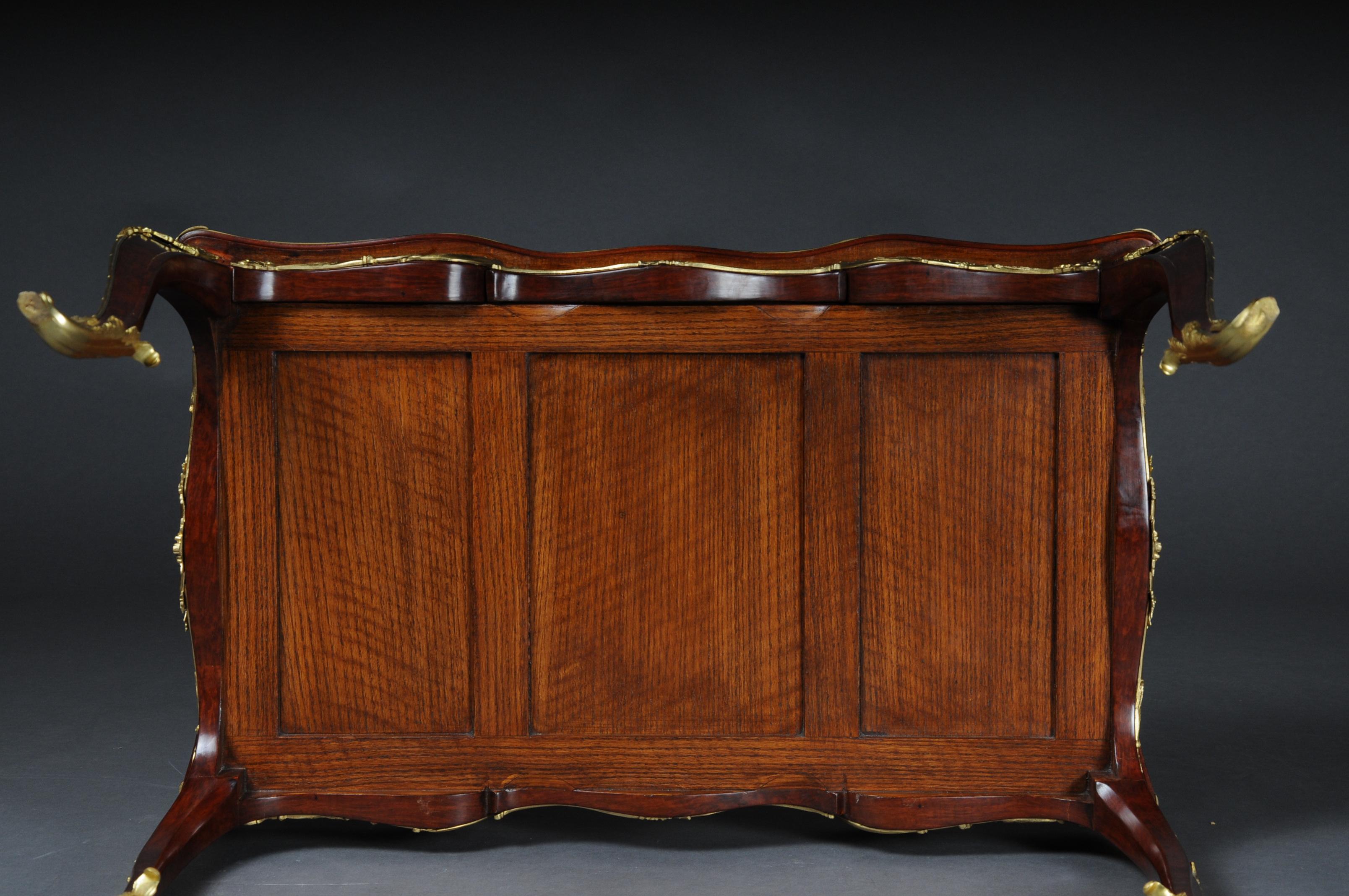 Eleganter furnierter Bureau Plat oder Schreibtisch im Louis XV-Stil des 20. Jahrhunderts im Angebot 7
