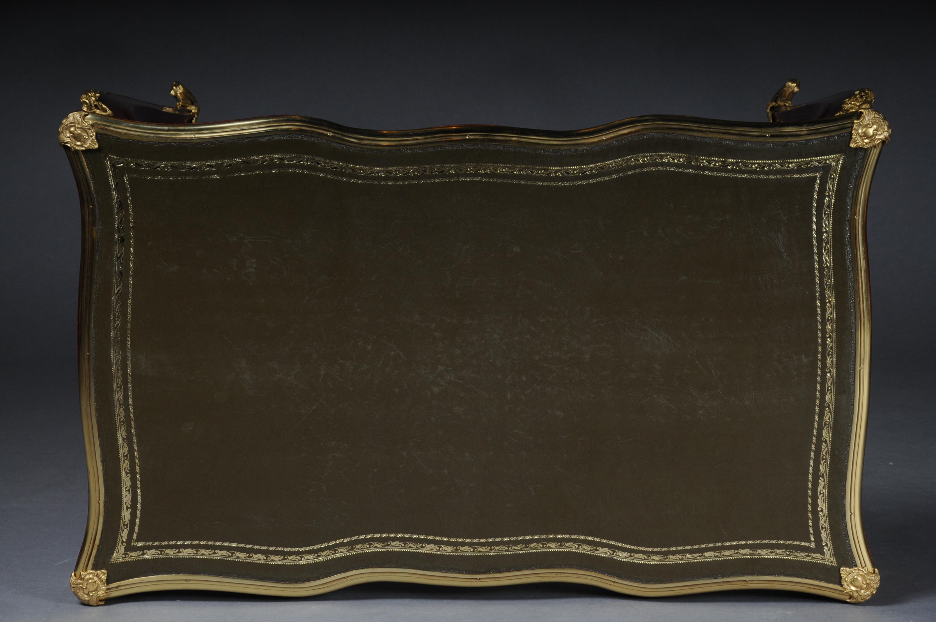 Bureau ou bureau à écrire élégant en placage du 20ème siècle de style Louis XV en vente 8