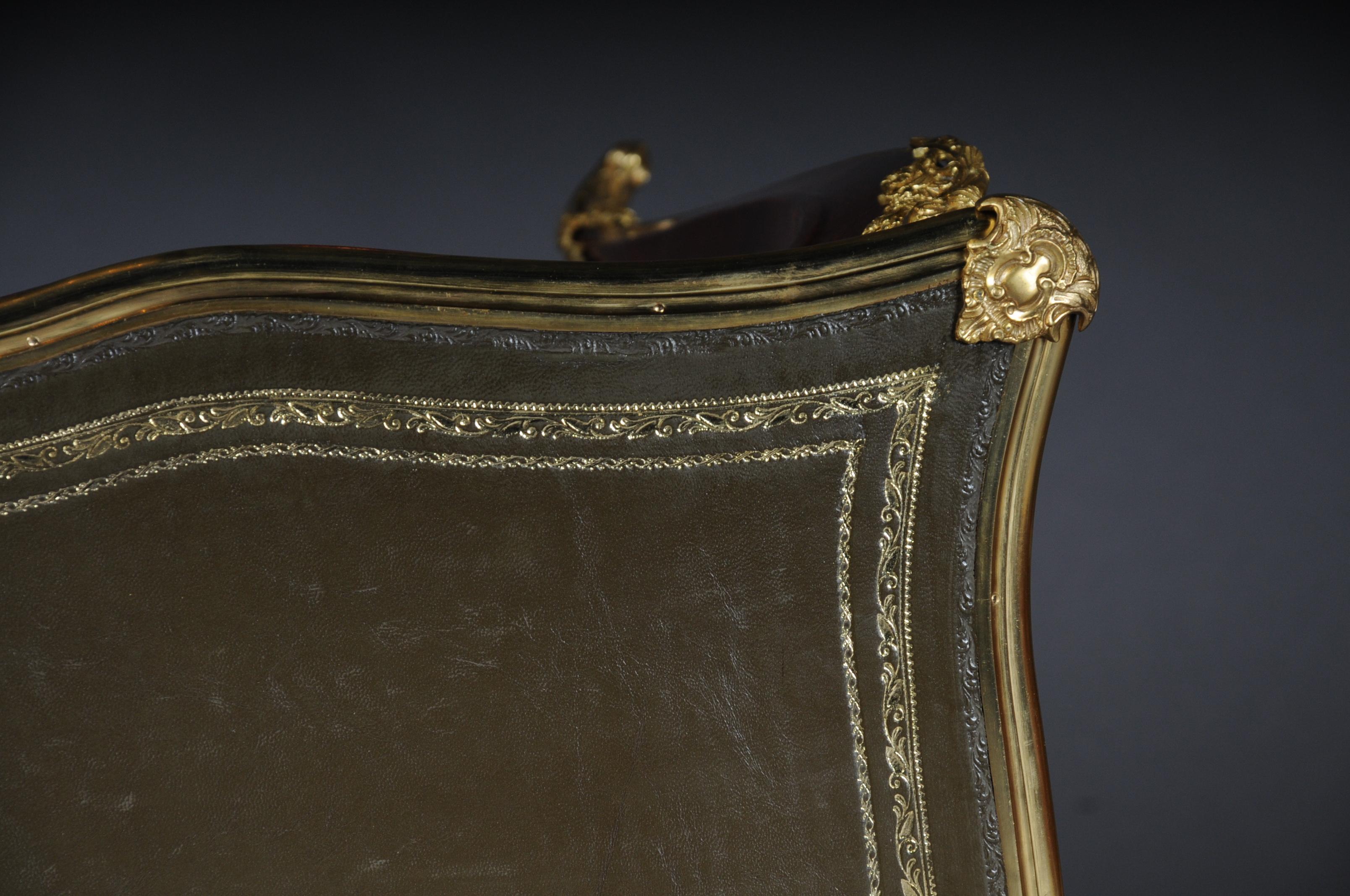 Eleganter furnierter Bureau Plat oder Schreibtisch im Louis XV-Stil des 20. Jahrhunderts im Angebot 9
