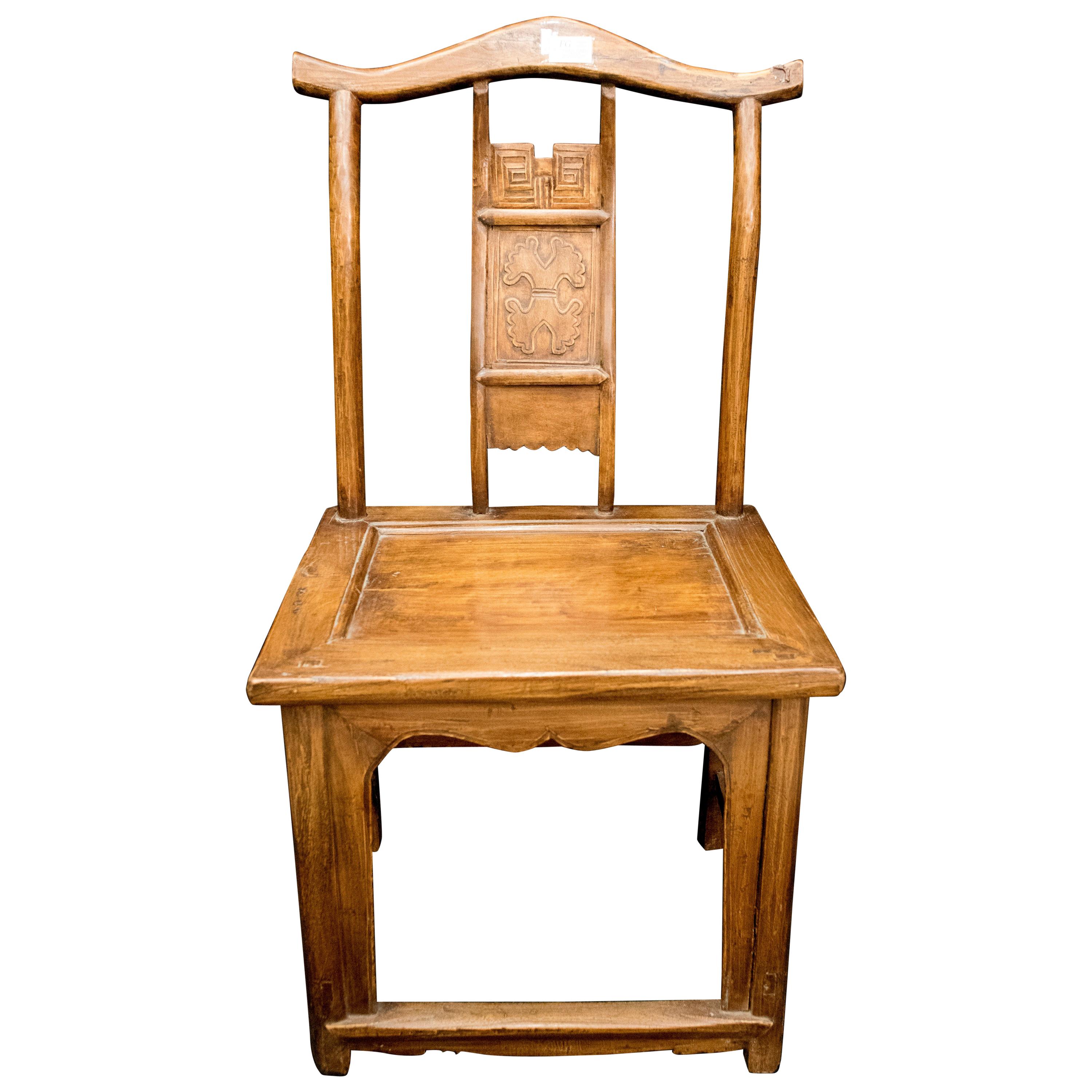 20th Century Elmwood Chinese Couple of Chairs