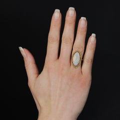 20th Century Emerald 18 Karat Yellow Gold Snake Ring