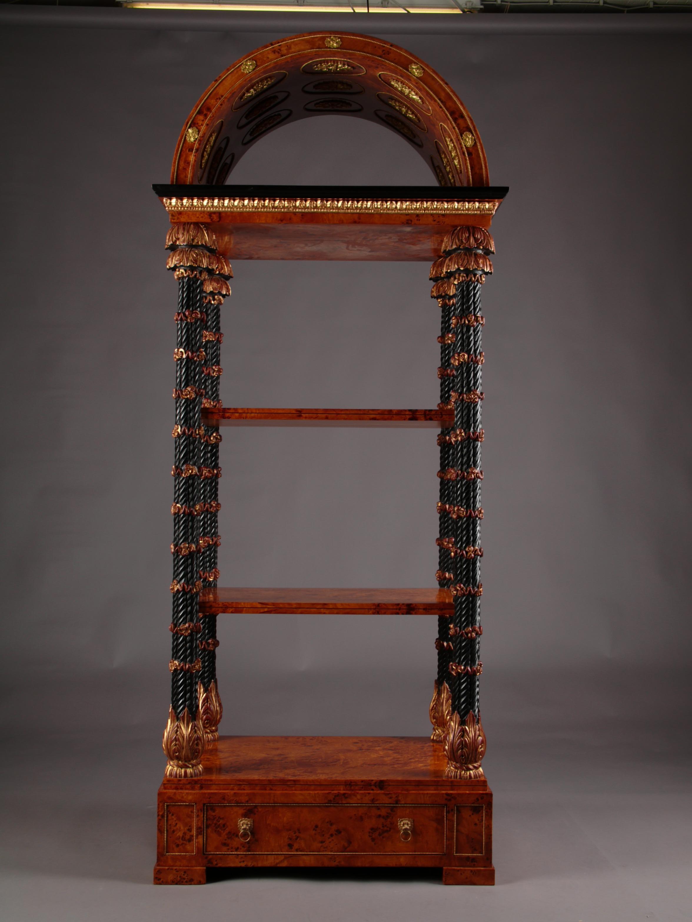 20th Century Empire Etagere/Showcase, Maple For Sale 1