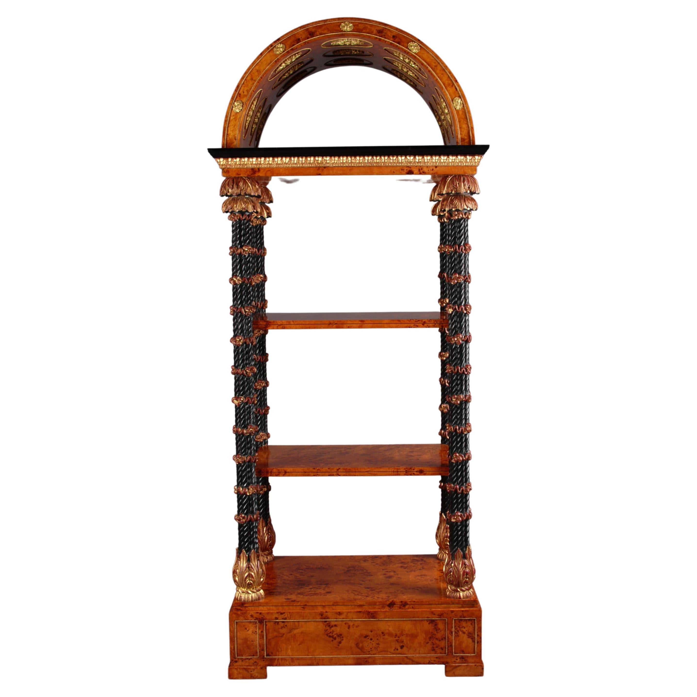 Etagere/vetrina Impero del XX secolo, Acero