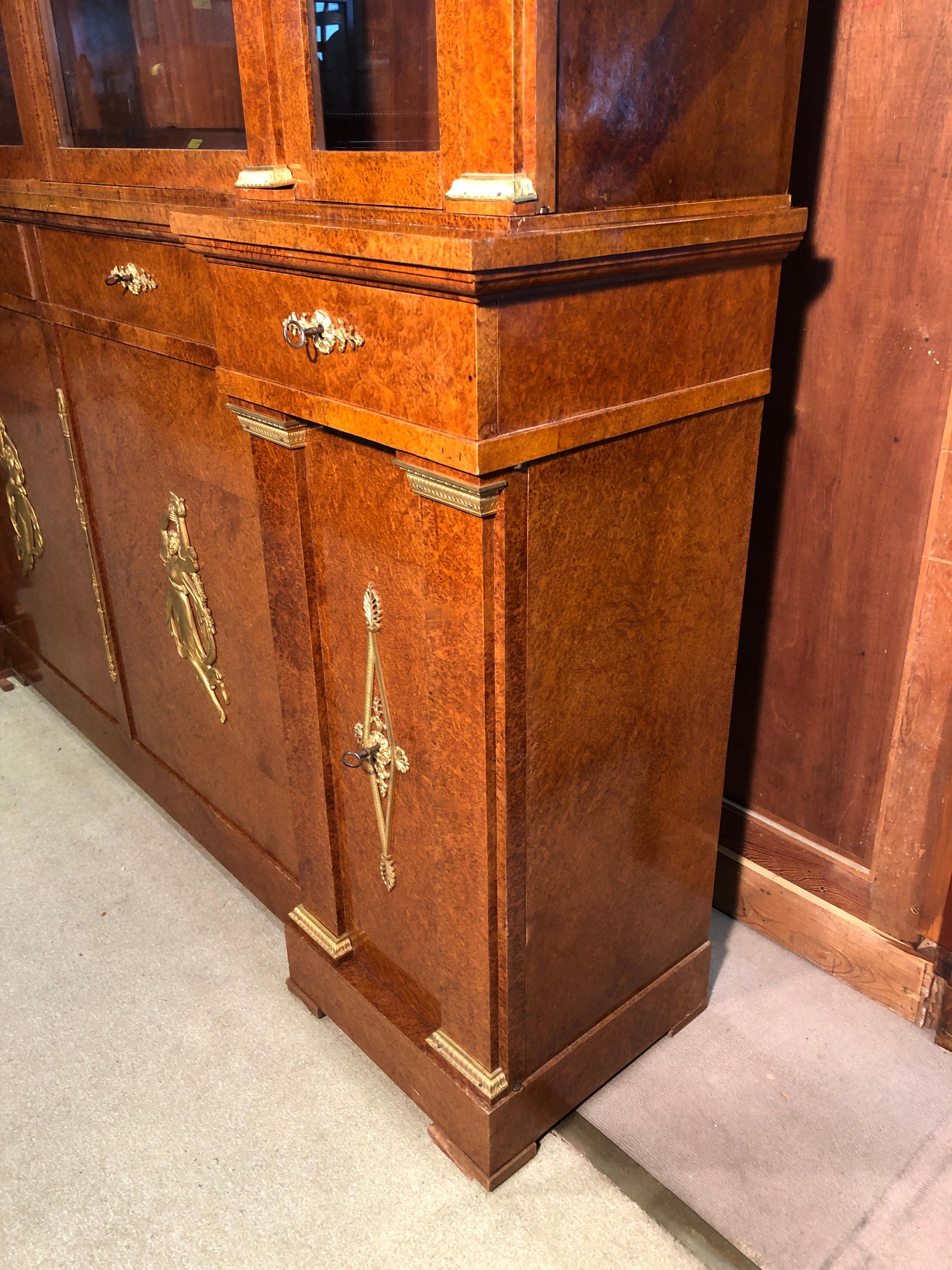 20th Century Empire French Amboyna Root Cabinet with Gilt Bronze, 1890s 10