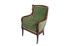 20th Century Empire Mahogany Pair of French Armchairs