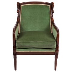 20th Century Empire Mahogany Pair of French Armchairs 20th Century Empire Mahogany Pair of French Armchairs