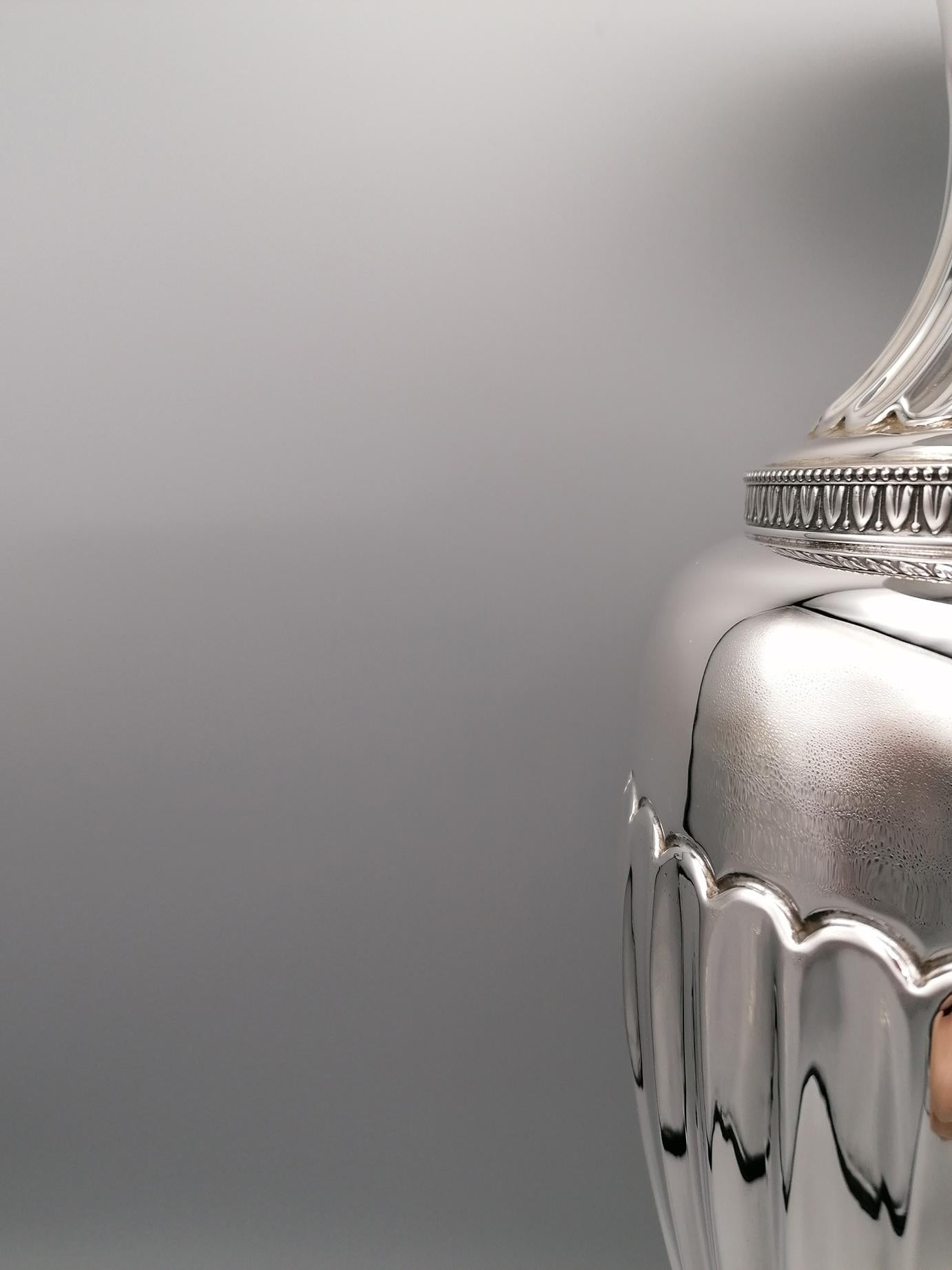20th Century Empire Revival Italian Silver Vase For Sale 1