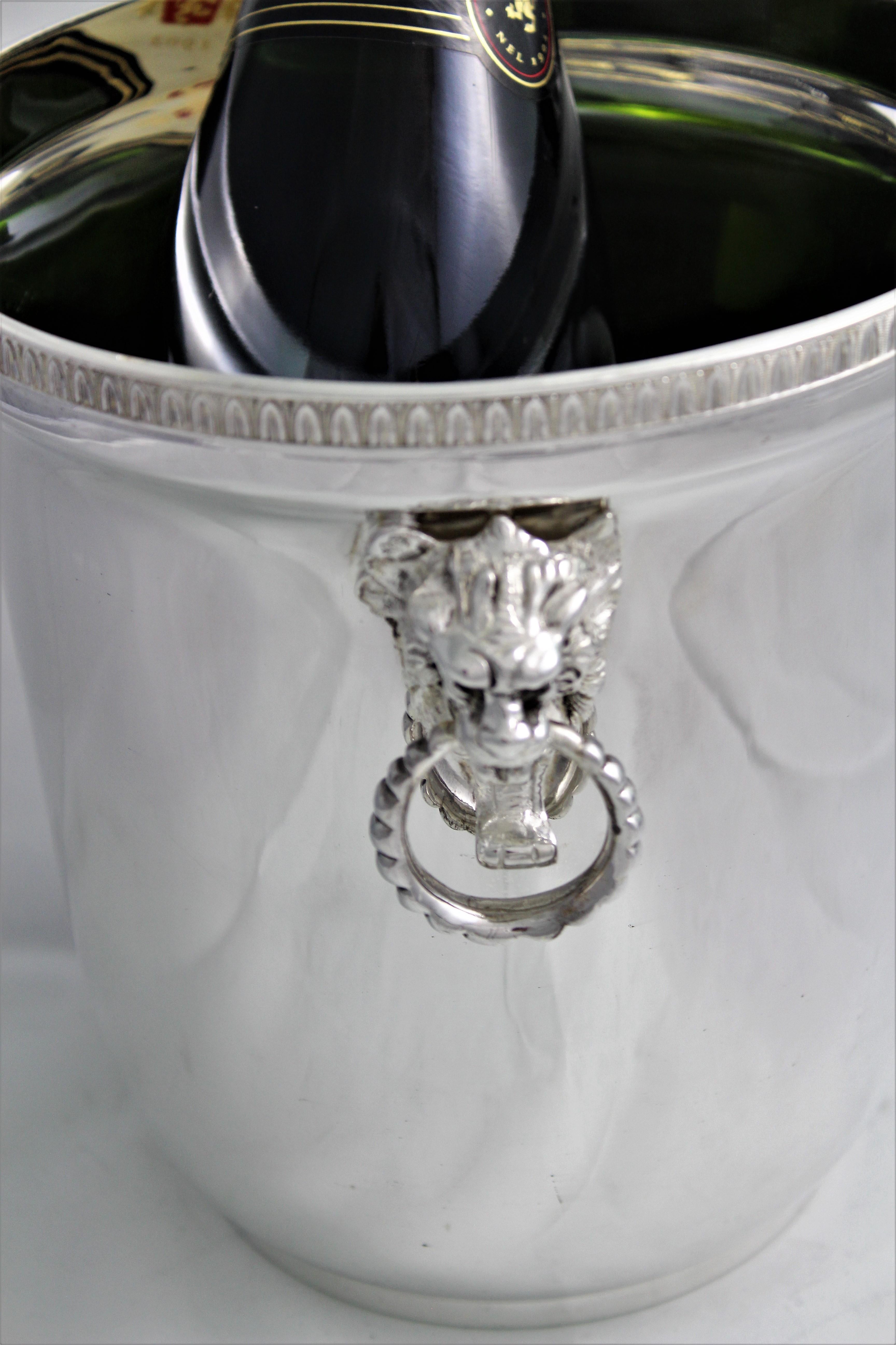 20th Century Empire Silver Wine Cooler Italy, 1950s For Sale 4